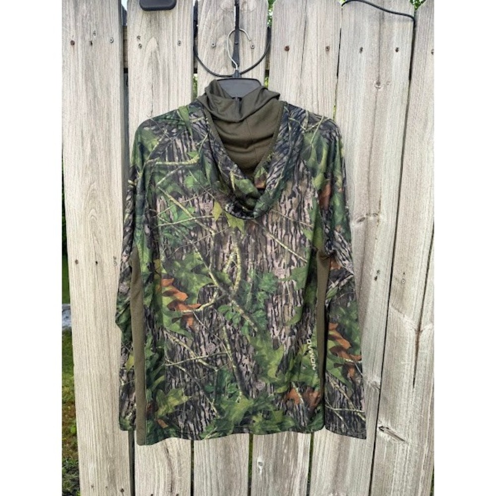 Hunting Camo Mossy Oak Nomad Hoodie Gaiter Mens Large Green Camouflage